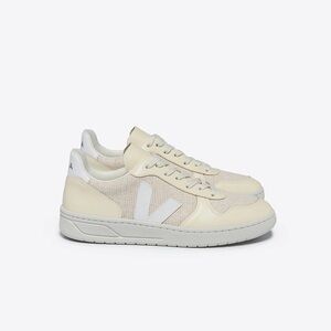 VEJA V-10 J Mesh Jute White Sneakers 10
